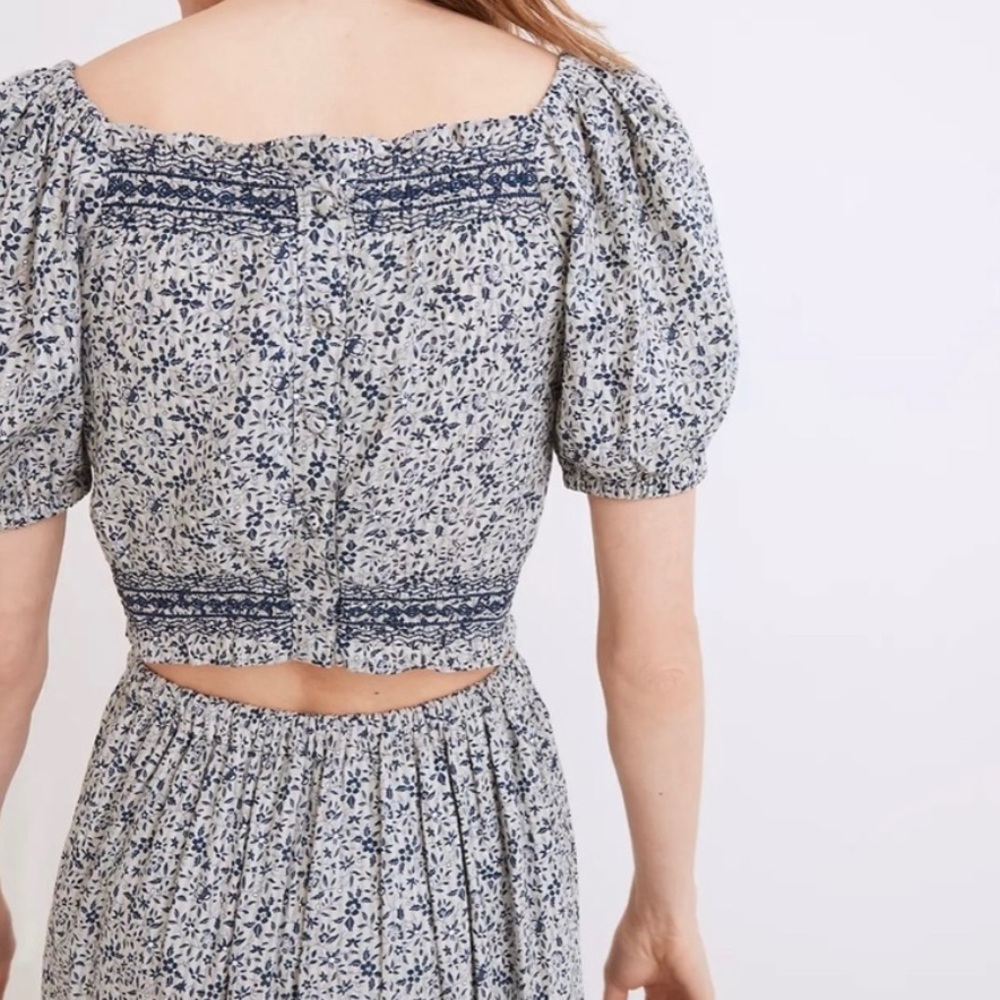 Madewell | Set! Puff Sleeve Crop Top & Skirt | NEW!